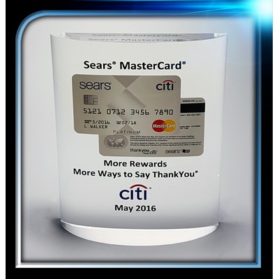 Lucite Half Oval Award (5"x6"x1 3/8")