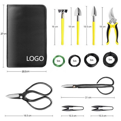 Professional Carbon Steel Bonsai & Succulent Tool Kit with Case