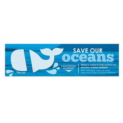 Save Our Oceans Plantable Whale Bookmarks