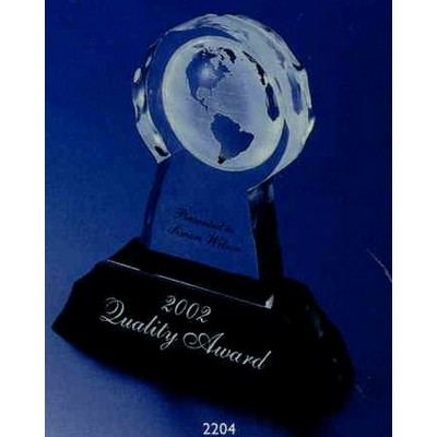 Custom Shape on Base Embedment/Award (5-1/2"x 6-5/8"x 2")