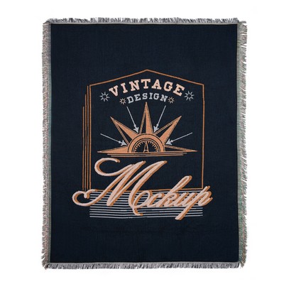 Woven Tapestry Throw Blanket -50"X62" 
