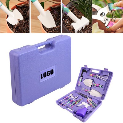 10pcs Custom Gardening Tools Set w/Carrying Case