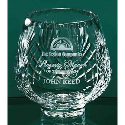 Lead Crystal Rose Bowl