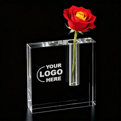 Square Clear Bud Vase