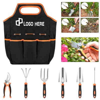6 Pieces Gardening Tool Set W/ Storage Bag