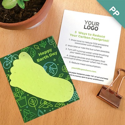 Plantable Footprint Eco Tips Flat Cards