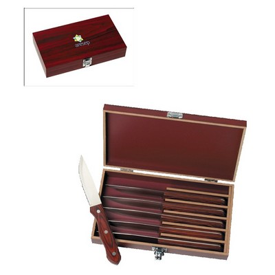 Manchurian Ash 6-Piece Steak Knife Slim Case Set