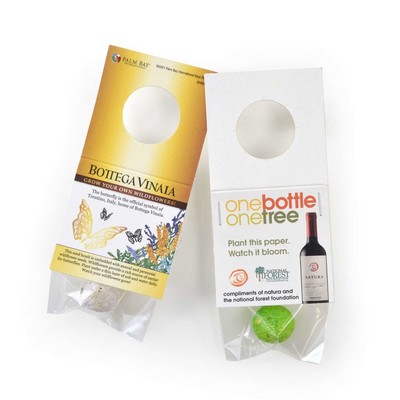 Square Cardstock Bottle Necker with 1 bomb in cello