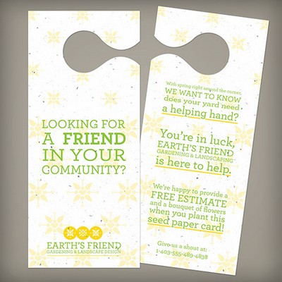 Double-Sided Seed Paper Door Knockers