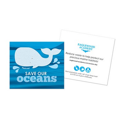 Save Our Oceans Plantable Whale Cards