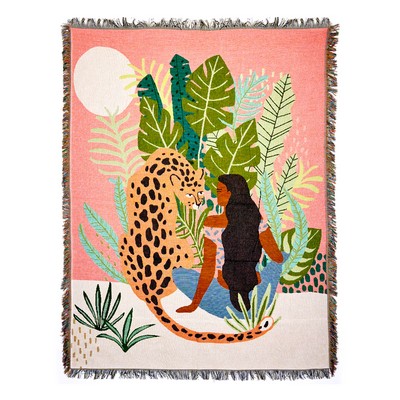 Woven Tapestry Throw Blanket -50"X62"