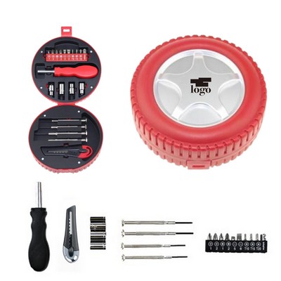 Tire-Shaped Tool Kit Set