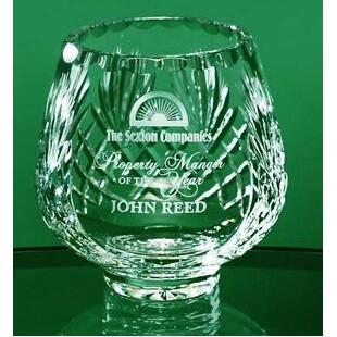 Lead Crystal Rose Bowl