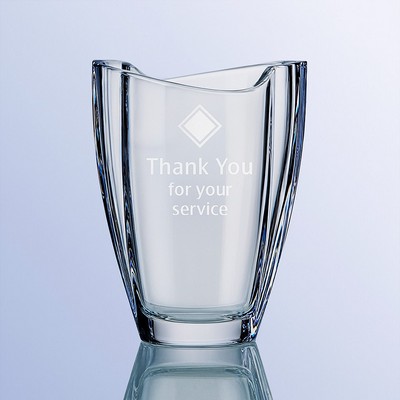 Bloomwave Crystal Vase, 10 3/4"H
