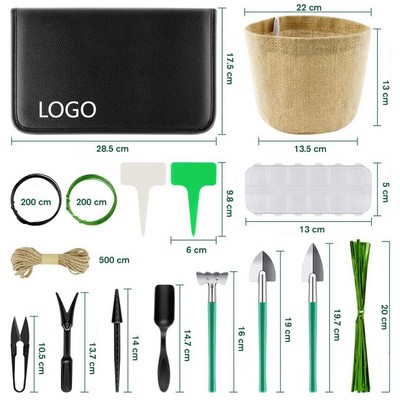 All-in-One Carbon Steel Succulent & Garden Tool Kit with Apron