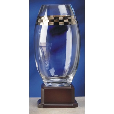 15" Exotic Crystal Award Vase