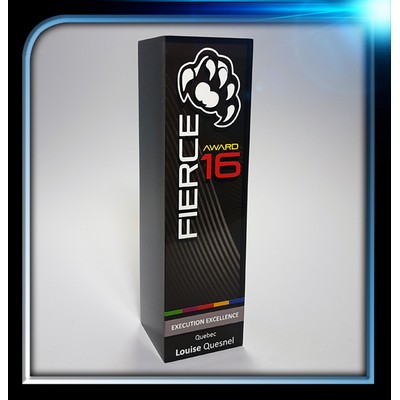 Custom Lucite Double Cast Pillar Award (2 3/4"x10"x2 3/4")